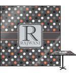 Gray Dots Square Table Top - 24" (Personalized)