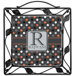 Gray Dots Square Trivet (Personalized)