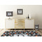 Gray Dots Square Wall Decal Wooden Desk