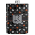 Gray Dots Stainless Steel Flask (Personalized)