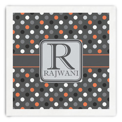 Gray Dots Paper Dinner Napkins (Personalized)