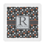 Gray Dots Decorative Paper Napkins (Personalized)