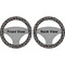 Gray Dots Steering Wheel Cover- Front and Back