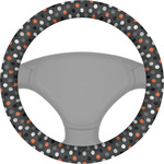 Gray Dots Steering Wheel Cover (Personalized)