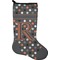 Gray Dots Holiday Stocking - Neoprene (Personalized)