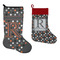 Gray Dots Stockings - Side by Side compare