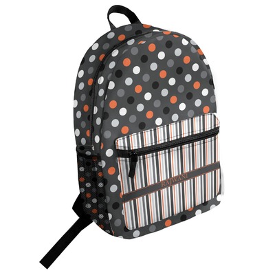Gray Dots Student Backpack (Personalized)