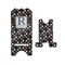 Gray Dots Stylized Phone Stand - Front & Back - Small
