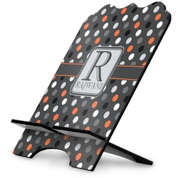Gray Dots Stylized Tablet Stand (Personalized)