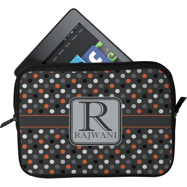 Custom Gray Dots Tablet Case / Sleeve (Personalized)