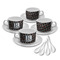 Gray Dots Tea Cup - Set of 4