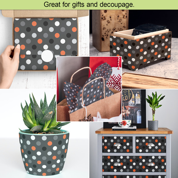 Gray Dots Tissue Paper - In Use Collage