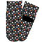 Gray Dots Toddler Ankle Socks - Single Pair - Front and Back