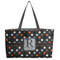Gray Dots Tote w/Black Handles - Front View