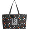 Gray Dots Beach Totes Bag - w/ Black Handles (Personalized)