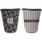 Gray Dots Trash Can Black - Front and Back - Apvl