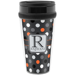 Gray Dots Acrylic Travel Mug without Handle (Personalized)
