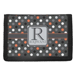 Gray Dots Trifold Wallet (Personalized)