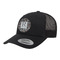 Gray Dots Trucker Hat - Black