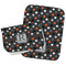 Gray Dots Two Rectangle Burp Cloths - Open & Folded