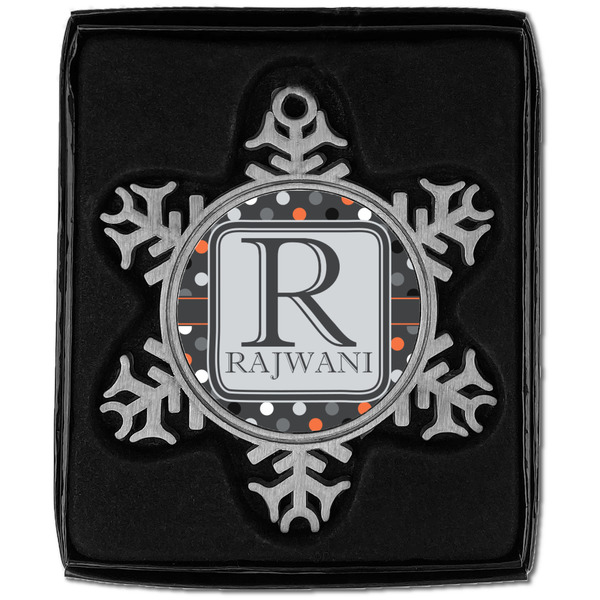 Gray Dots Vintage Snowflake - In box