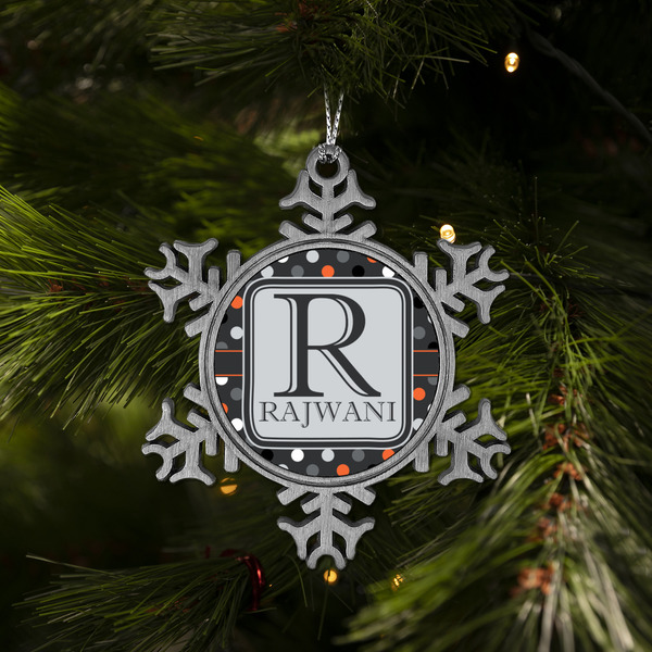 Gray Dots Vintage Snowflake - (LIFESTYLE)