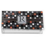 Gray Dots Vinyl Checkbook Cover (Personalized)
