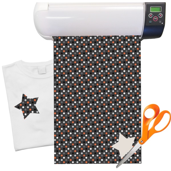 Custom Gray Dots Heat Transfer Vinyl Sheet (12"x18")