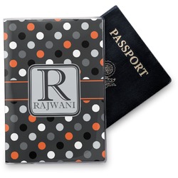 Gray Dots Vinyl Passport Holder (Personalized)