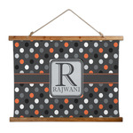 Gray Dots Wall Hanging Tapestry - Wide (Personalized)