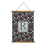 Gray Dots Wall Hanging Tapestry - Tall (Personalized)