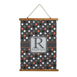 Gray Dots Wall Hanging Tapestry (Personalized)