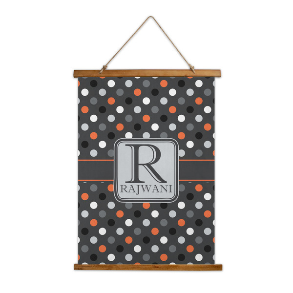 Custom Gray Dots Wall Hanging Tapestry - Tall (Personalized)