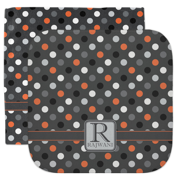 Custom Gray Dots Facecloth / Wash Cloth (Personalized)