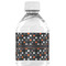 Gray Dots Water Bottle Label - Back View
