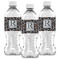 Gray Dots Water Bottle Labels - Front View