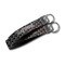 Gray Dots Webbing Keychain FOBs - Size Comparison