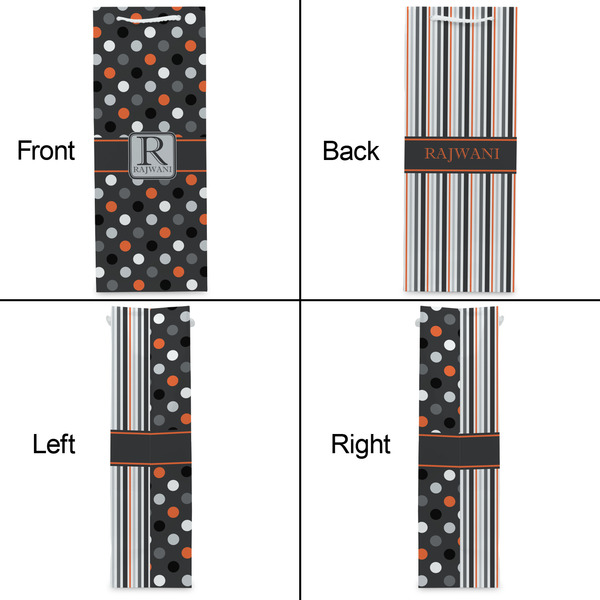 Gray Dots Wine Gift Bag - Gloss - Approval