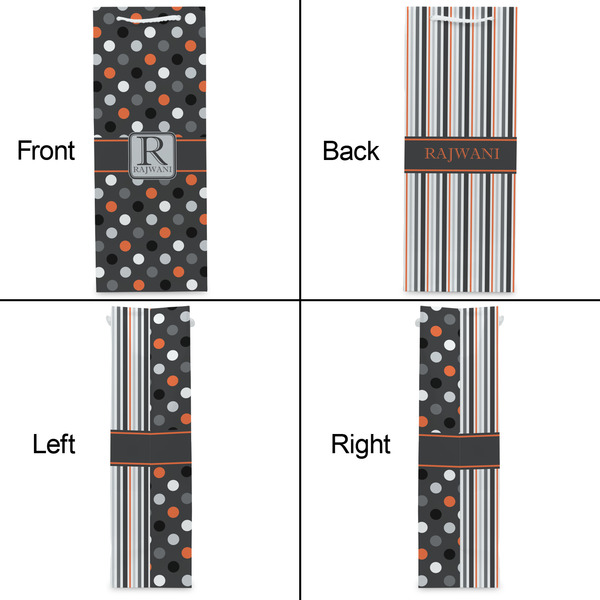 Gray Dots Wine Gift Bag - Matte - Approval