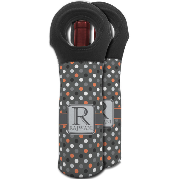 Gray Dots Wine Tote Bag - MAIN