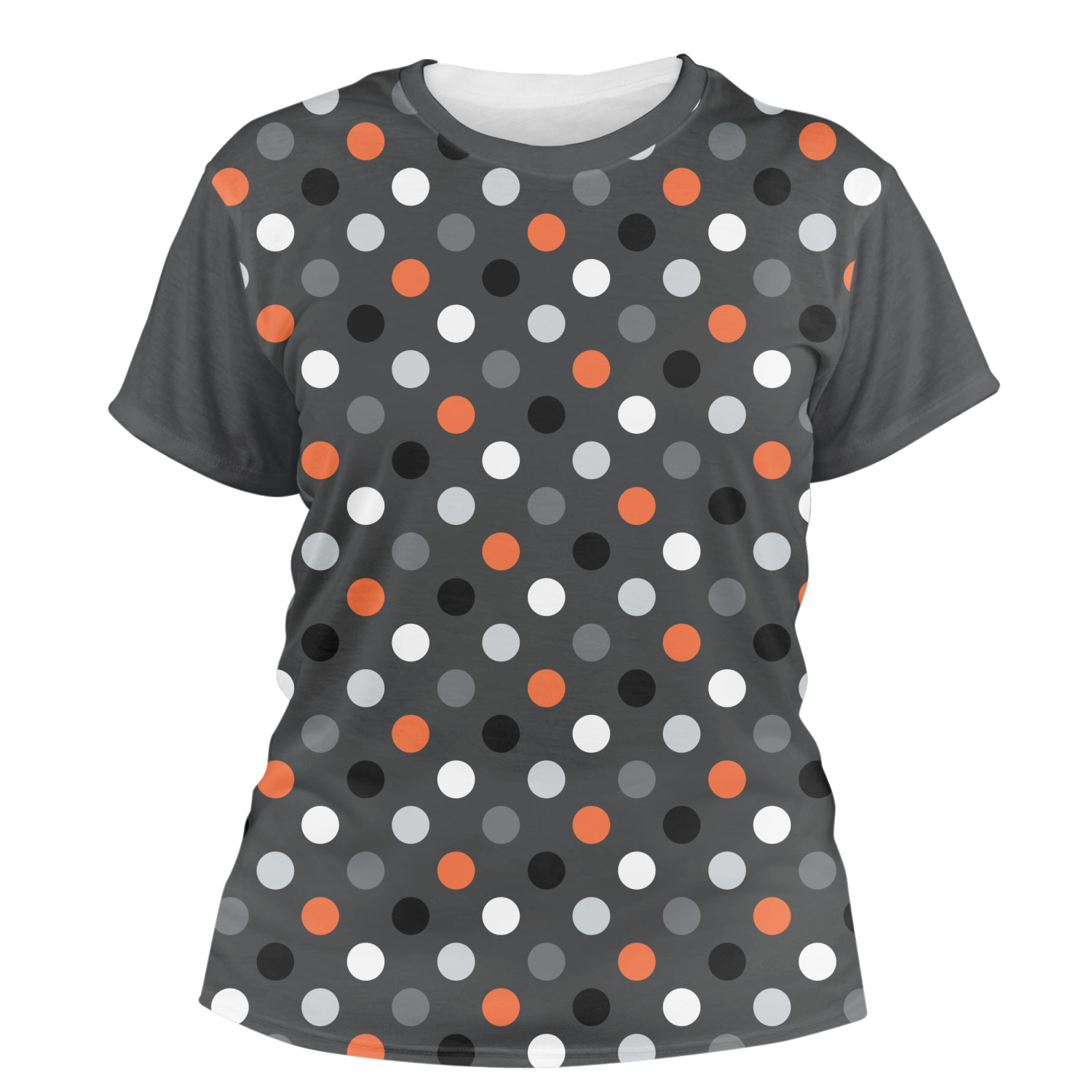 Custom Gray Dots Women's Crew T-Shirt | YouCustomizeIt