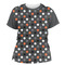 Gray Dots Womens Crew Neck T Shirt - Main