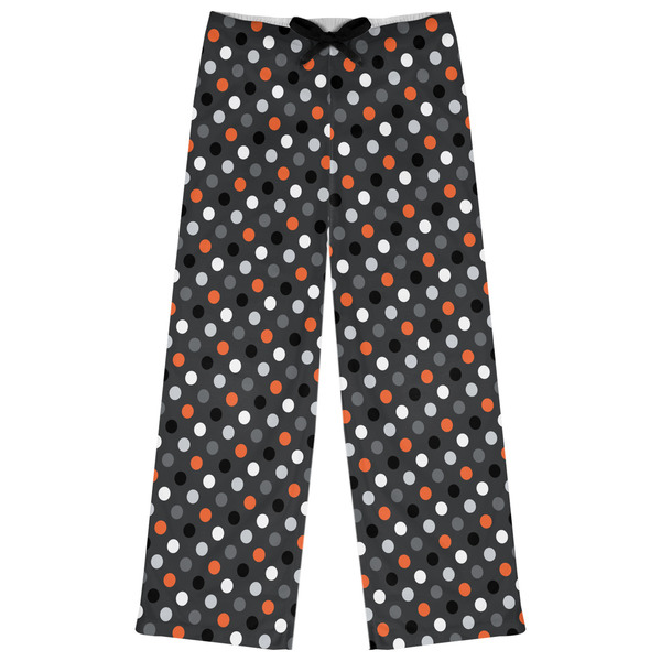 Custom Gray Dots Womens Pajama Pants - L