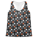 Gray Dots Womens Racerback Tank Top - Large