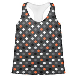 Gray Dots Womens Racerback Tank Top - X Small (Personalized)