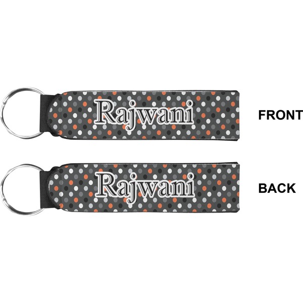 Gray Dots Wristlet (Front + Back)