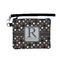 Gray Dots Wristlet ID Case w/ Name and Initial
