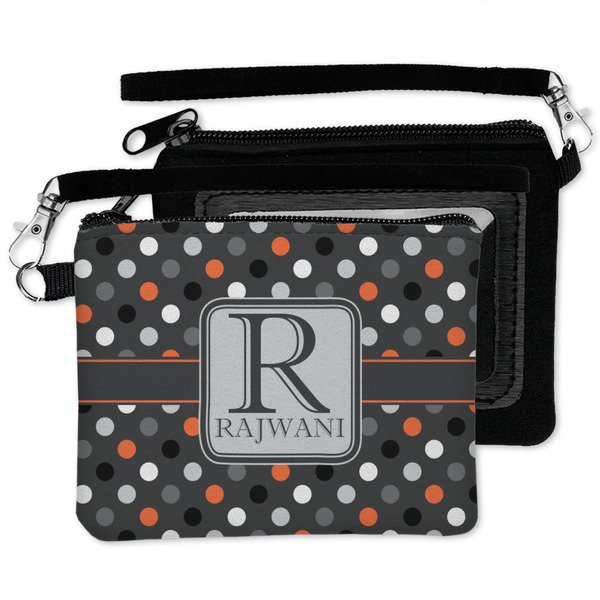 Gray Dots Wristlet ID Cases - MAIN
