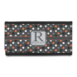 Gray Dots Leatherette Ladies Wallet (Personalized)