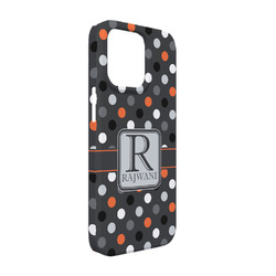 Gray Dots iPhone Case - Plastic - iPhone 13 (Personalized)